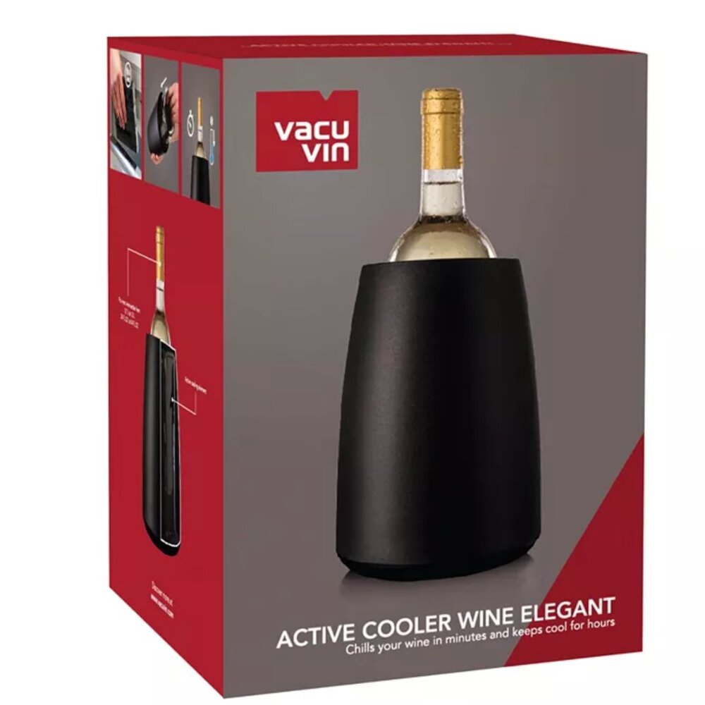 Vacu Vin Wine Elegant Active Cooler LIKE NEW black